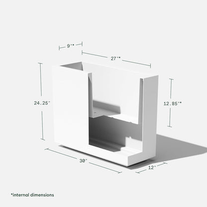 Veradek Block Series Span Plastic Planter - Tall Rectangular Planter for Indoor or Outdoor