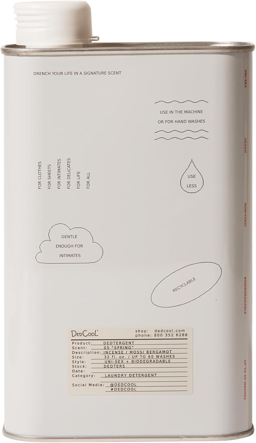 DedCool Liquid Laundry Dedtergent (05 Spring, 32 fl oz) Luxurious Fragrance, Scented, Removes