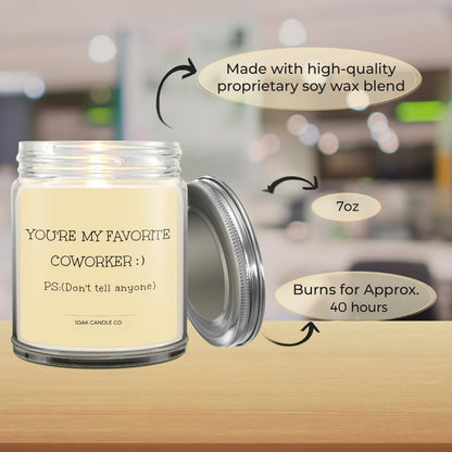 1OAK Vanilla Coworker Candle - Office Gifts for Coworkers - Funny & Farewell Gifts for Women, Men &