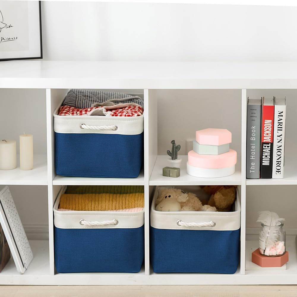 TheWarmHome Organization and Storage Basket for Organizing - X Large 3 Pack 17.7L×13.8W×9.8H in