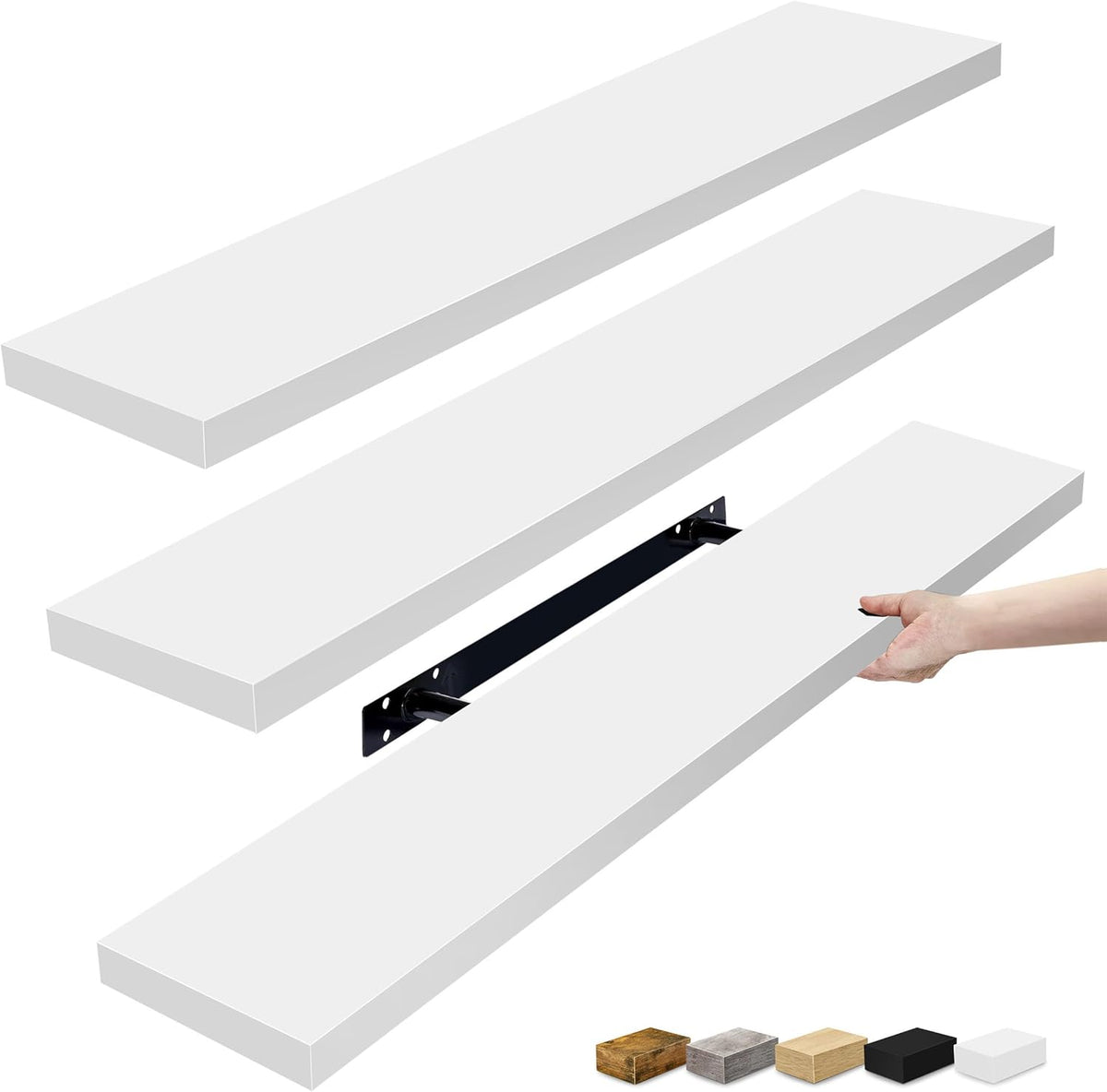 Sorbus Floating Shelves for Wall - 35 Inch Long Bathroom Shelves, Wall Decor for Bedroom, Kitchen