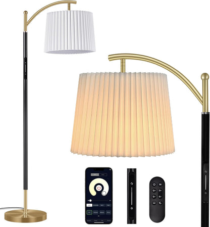 Floor Lamp, LED Floor Lamp with APP & Remote & Touch Control, Stepless Color Temperatures and