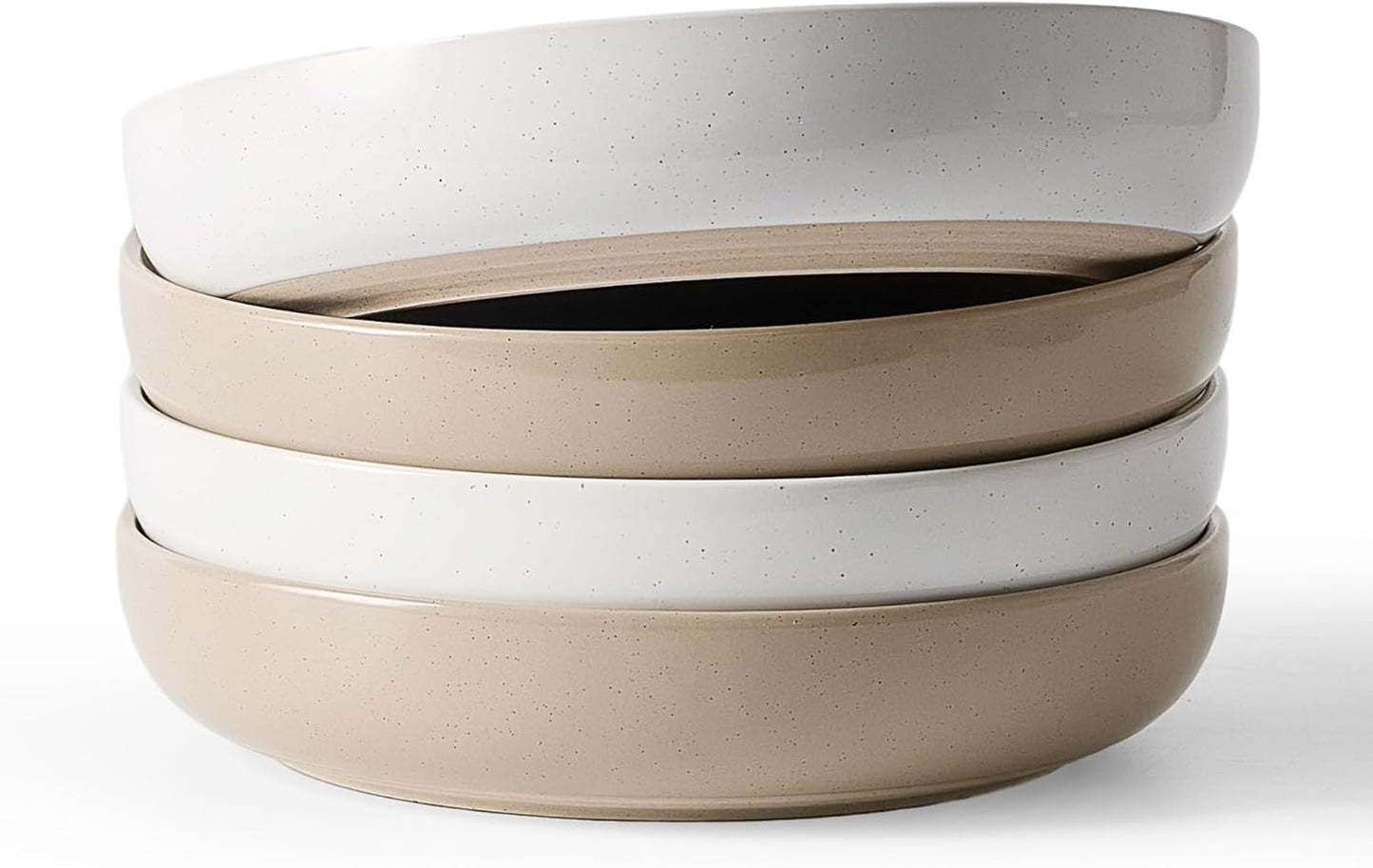 famiware Milkyway 33 oz Bowl Set, Pasta Bowls Set of 4, Salad Bowls, Double Reactive Glaze, Sturdy