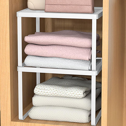 Kitchen Cabinet Storage Shelf Stackable Wire Spice Rack Organizer Heavy Duty Space Saver for