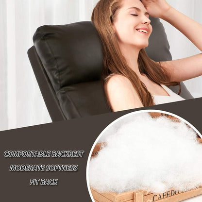 BestMassage | Recliner Chair | with 2 Point Massage Function | Pu Brown | with Lumbar Support