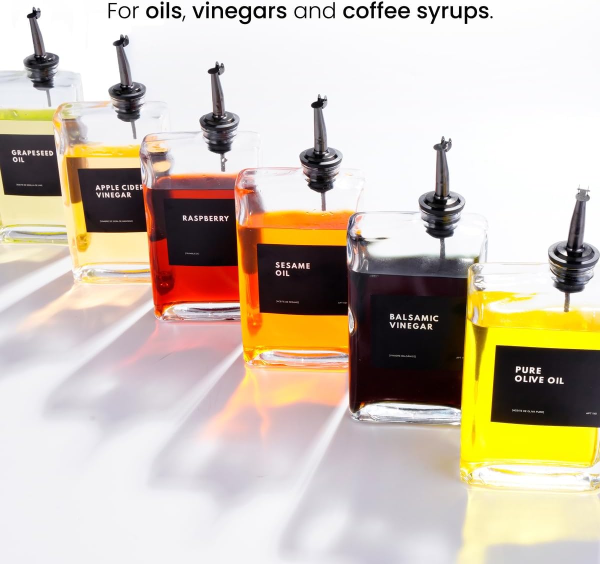 Olive Oil Dispenser for Kitchen, Cooking Oil Dispenser, Oil and Vinegar Dispenser Set, Olive Oil