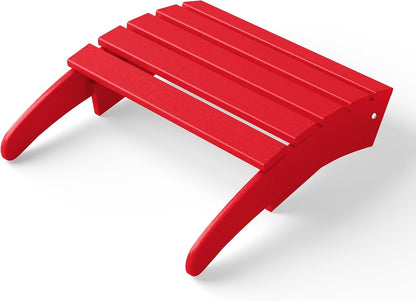 WestinTrends Outdoor Ottoman, Patio Adirondack Ottoman Foot Rest, All Weather Poly Lumber Folding