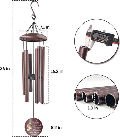 ASTARIN 36" Large Deep Tone Personalized Sympathy Wind Chimes, Memorial Wind Chime for Loss of