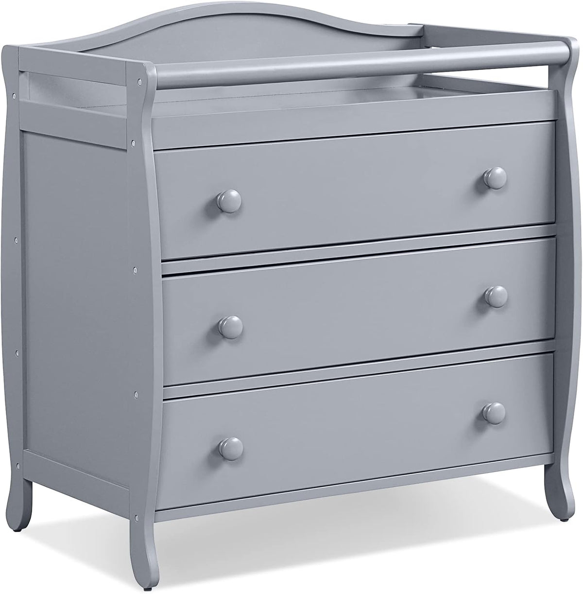 Costzon 3-Drawer Changing Table, Infant Diaper Changing Station with Drawers, Safety Rails & Strap