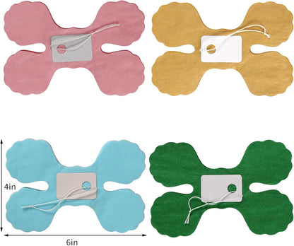 Sage-Green Pink-Gold Party-Decorations Streamers Garland - 12pcs 4-Leaf Clover Paper Streamer