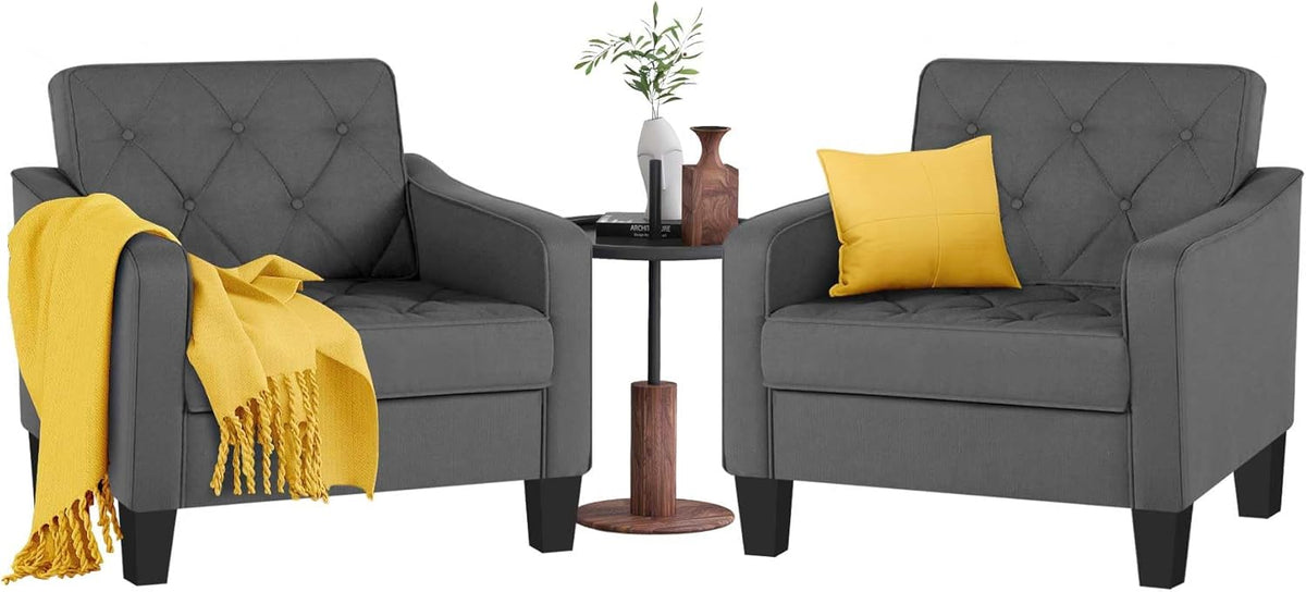 STHOUYN Living Room Chairs Accent Chairs Set of 2, Waiting Room Arm Chairs, Reading Chairs for