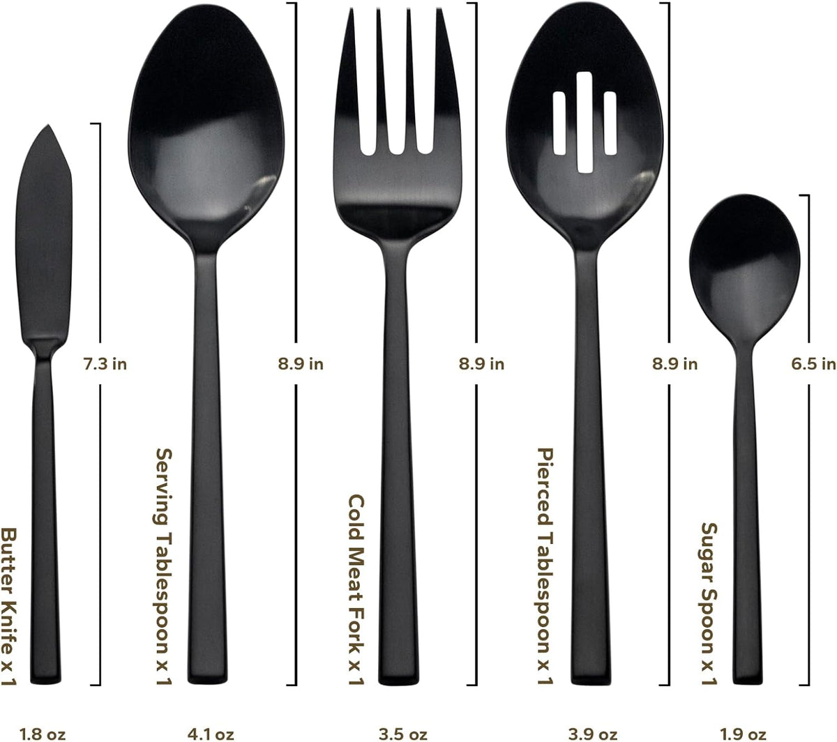 Alata Cube 45-Piece Forged Stainless Steel Flatware Set Cutlery Set with Utensil-Serving Set