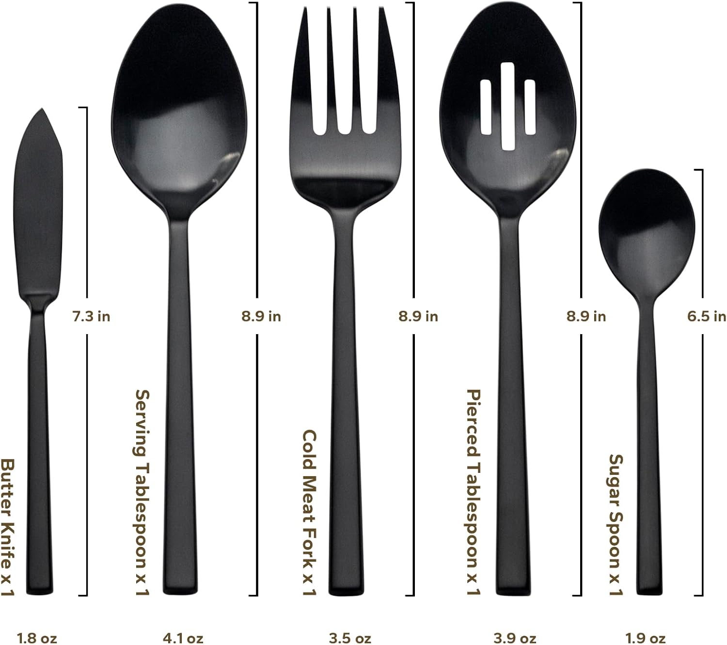 Alata Cube 45-Piece Forged Stainless Steel Flatware Set Cutlery Set with Utensil-Serving Set
