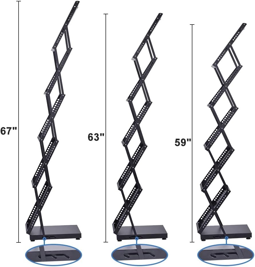brochure display stand&Foldable Magazine Rack with 5 Pockets for Exhibition and Trade Show