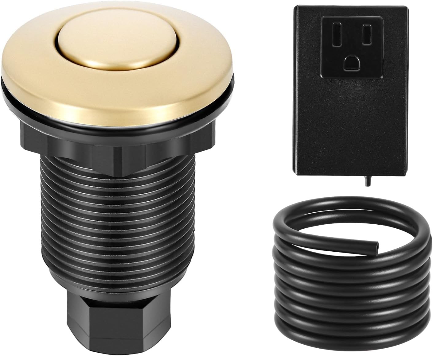 VEVOR Garbage Disposal Air Switch Kit, 2.5" Sink Top Air Switch for Food Waste Disposal, Brushed