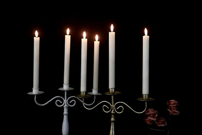 GenSwin Flameless Flickering Taper Candles with 2 Remote Controls and Timer, Real Wax 3D Wick Light