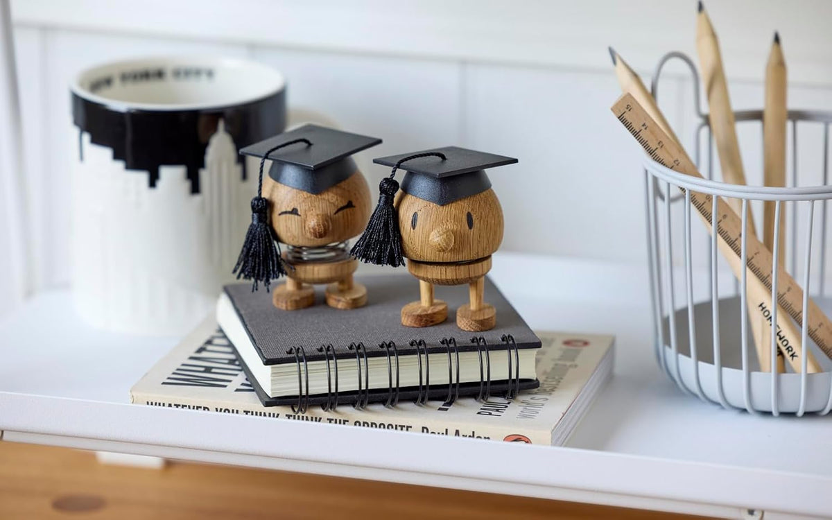 Hoptimist Student IQ Bumble, Woody Brown, Home Decor Ornament - Scandinavian Design, Wood W/Metal
