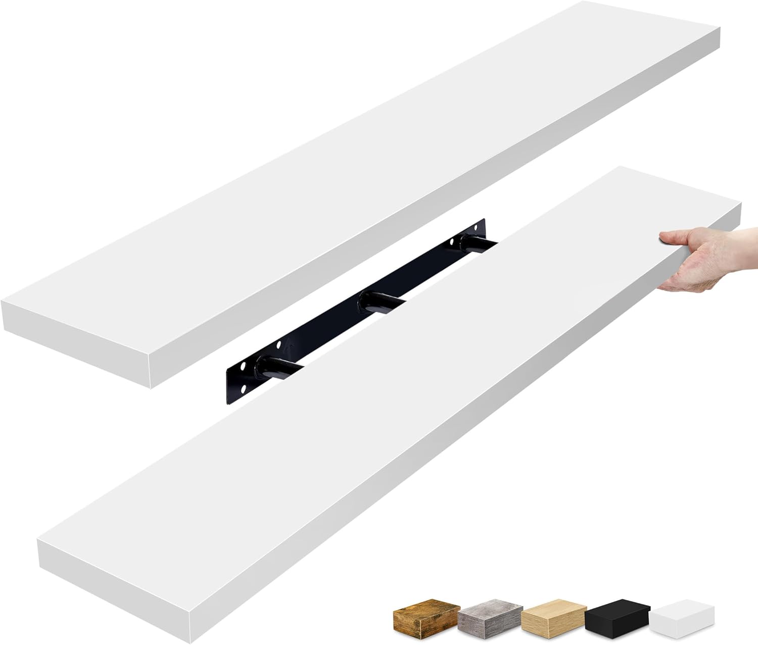 Sorbus Floating Shelves for Wall - 48 Inch Long Bathroom Shelves, Wall Decor for Bedroom, Kitchen