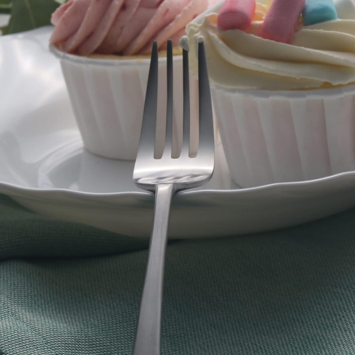 Alata Bailey 20-Piece Forged Stainless Steel Flatware Set Cutlery Set,Service for 4,Matte Satin