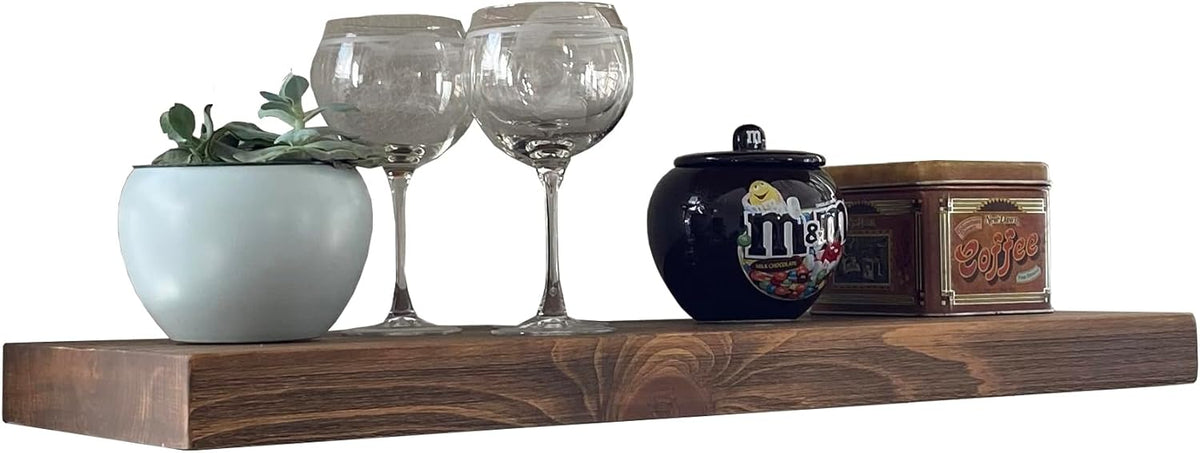 joelsantiques - 36 Inch Wooden Floating Shelves for Wall - 36x8x2 in - Made of Natural Wood - Heavy