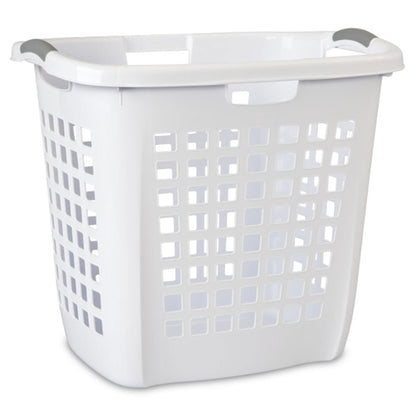 Sterilite Ultra™ Easy Carry Plastic Open Laundry Hamper, White, 4 Pack