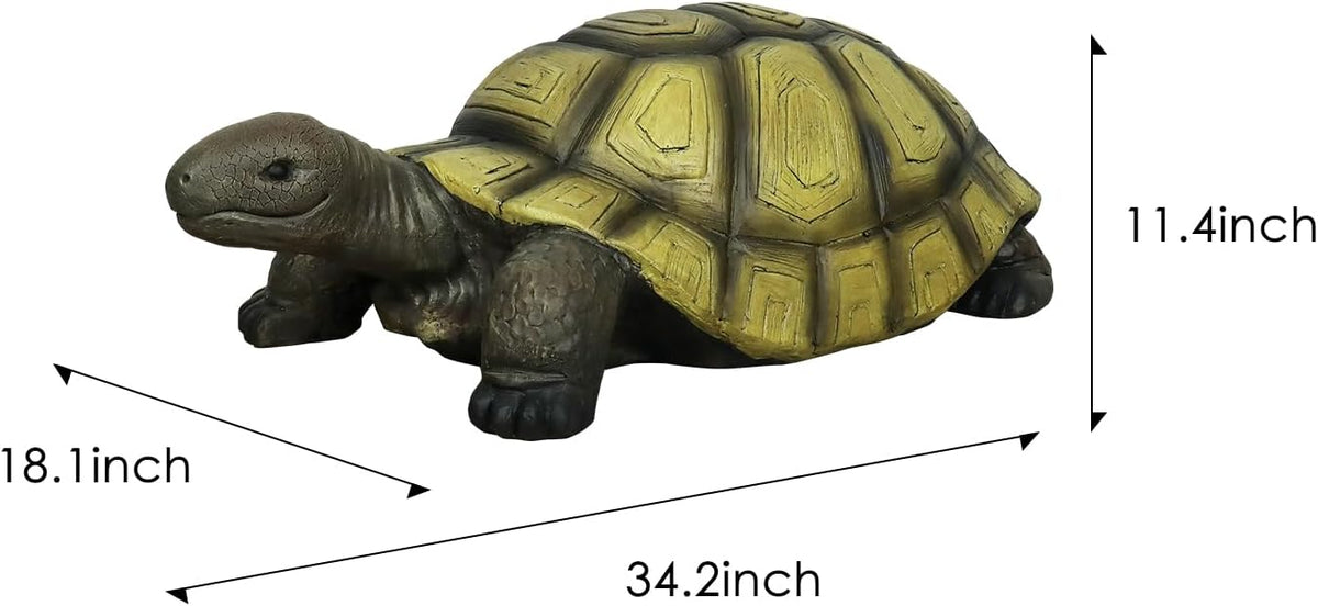 SKYFIRE Turtle Statues for Garden - 34.2” x 18.1” x 11.4” Fiber Reinforced Concrete Figurine