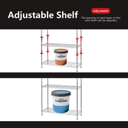 5 Tier Wire Shelving Unit 72"x36"x14"Storage Shelves Metal Wire Shelf Storage Rack Adjustable