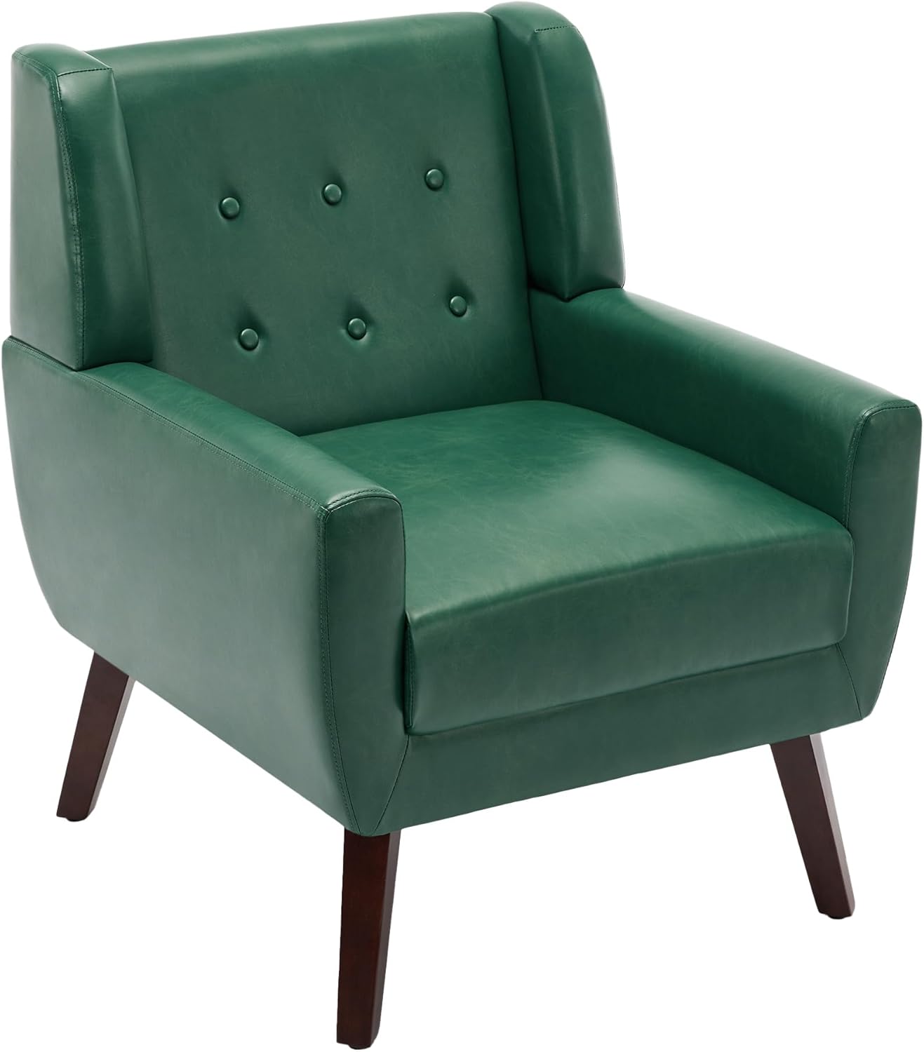 UIXE PU Leather Accent Chairs Set of 2, Modern Arm Club Chair Upholstered Armchair for Living Room