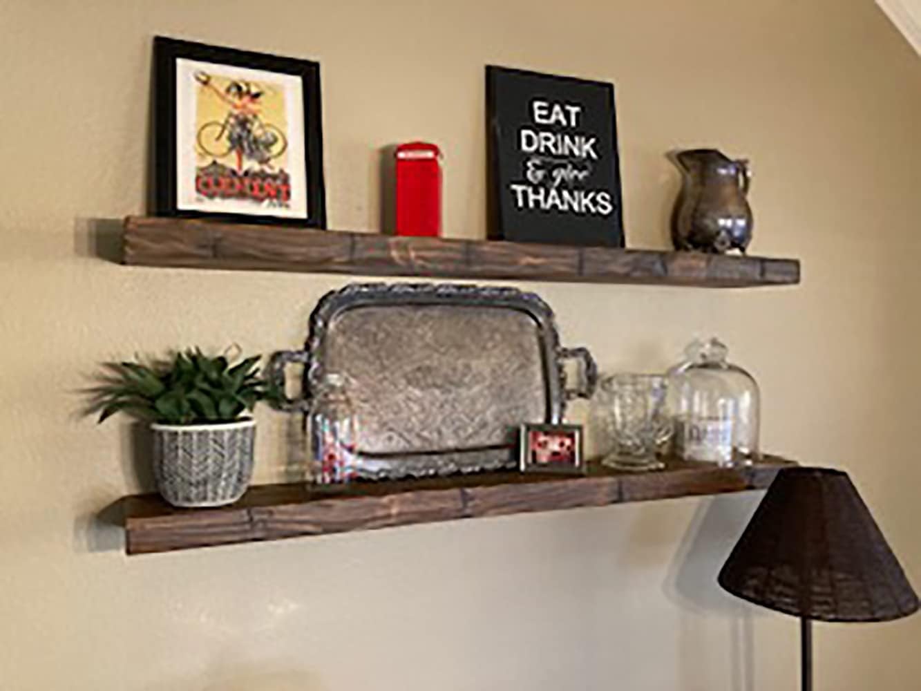 joelsantiques 42 Inch Floating Shelves for Wall - 42x9x2 in - Made of Natural Wood and Easy Install
