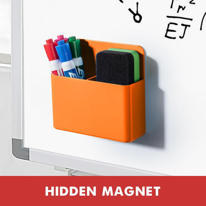 BEYGORM 2 Pack Plastics Magnetic Pen Holder for Refrigerator, Dry Erase Marker Holder for
