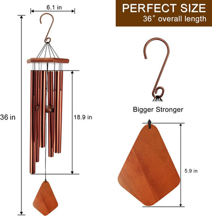 ASTARIN Wind Chimes Outdoor Large Deep Tone, Large Windchimes for Outside with 6 Tubes Tuned