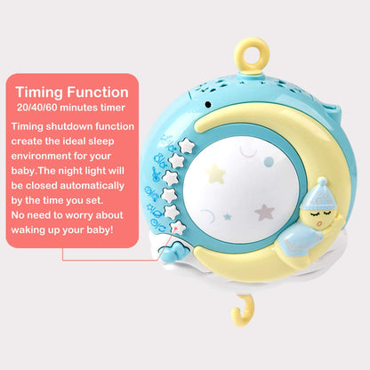 Mini Tudou Baby Musical Mobile Crib with Music and Lights, Timing Function, Projection, Take-Along