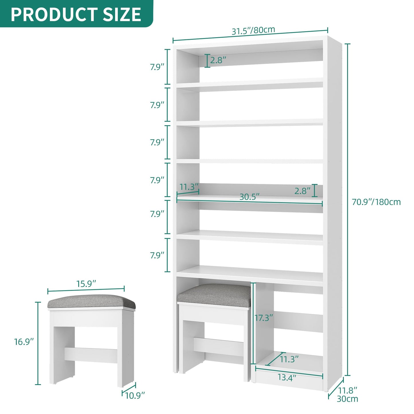 DWVO Shoe Cabinet with Hidden Bench