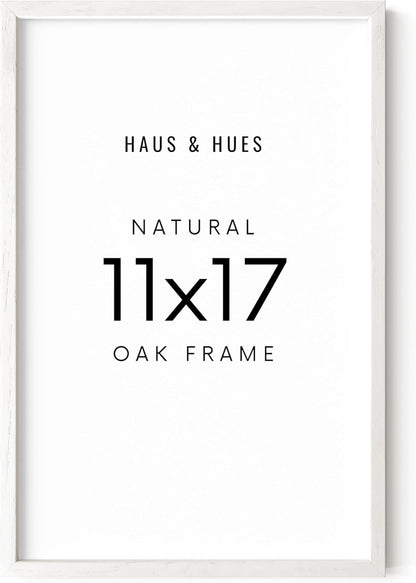 HAUS AND HUES 11x17 Picture Frame - 11 X 17 Frame Wood Picture Frames, 11x17 Poster Frame Wooden