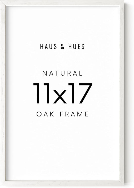 HAUS AND HUES 11x17 Picture Frame - 11 X 17 Frame Wood Picture Frames, 11x17 Poster Frame Wooden
