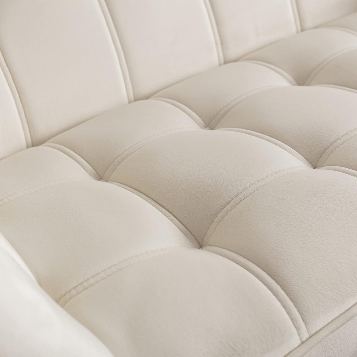 48" Small Loveseat for Small Spaces, Modern Sherpa Mini Sofa Couch 2-Seater Velvet Love Seat with