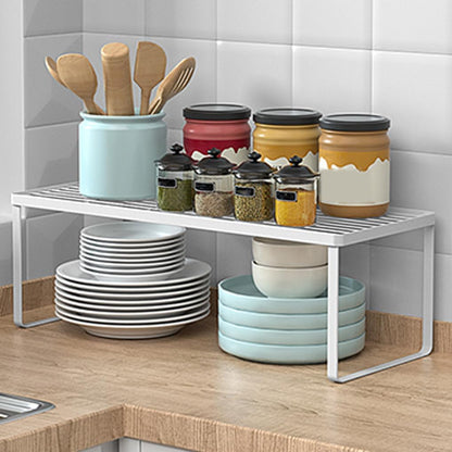 Kitchen Cabinet Storage Shelf Stackable Wire Spice Rack Organizer Heavy Duty Space Saver for