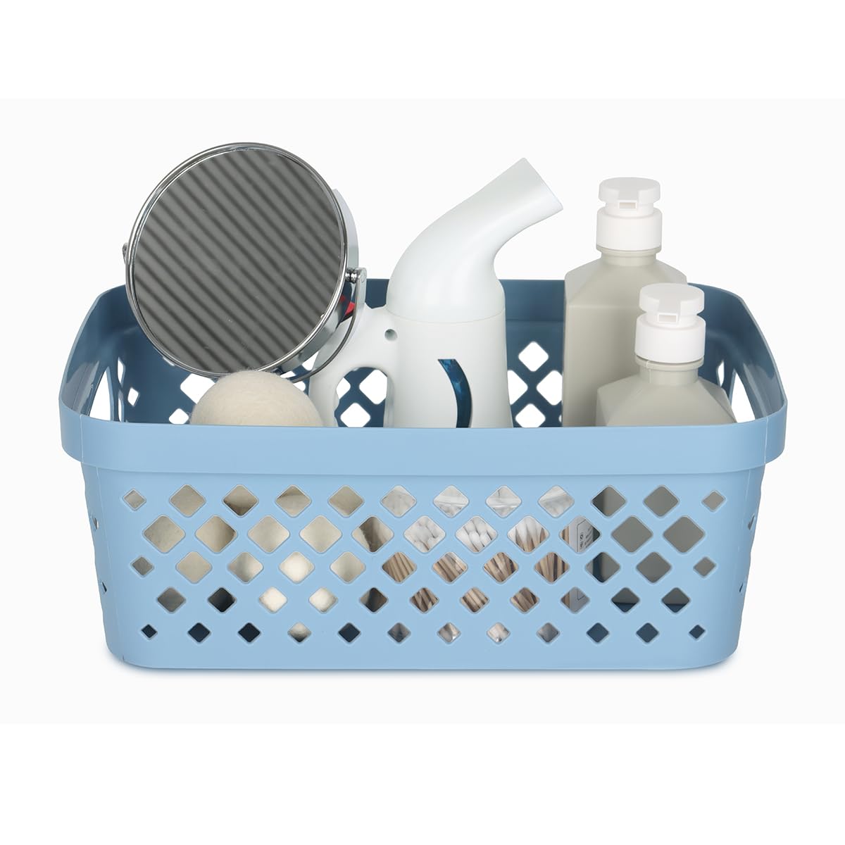 Glad Plastic Storage Basket Set, Value Pack of 6 | Open Storage Bins for Shelves, Bathroom, Pantry