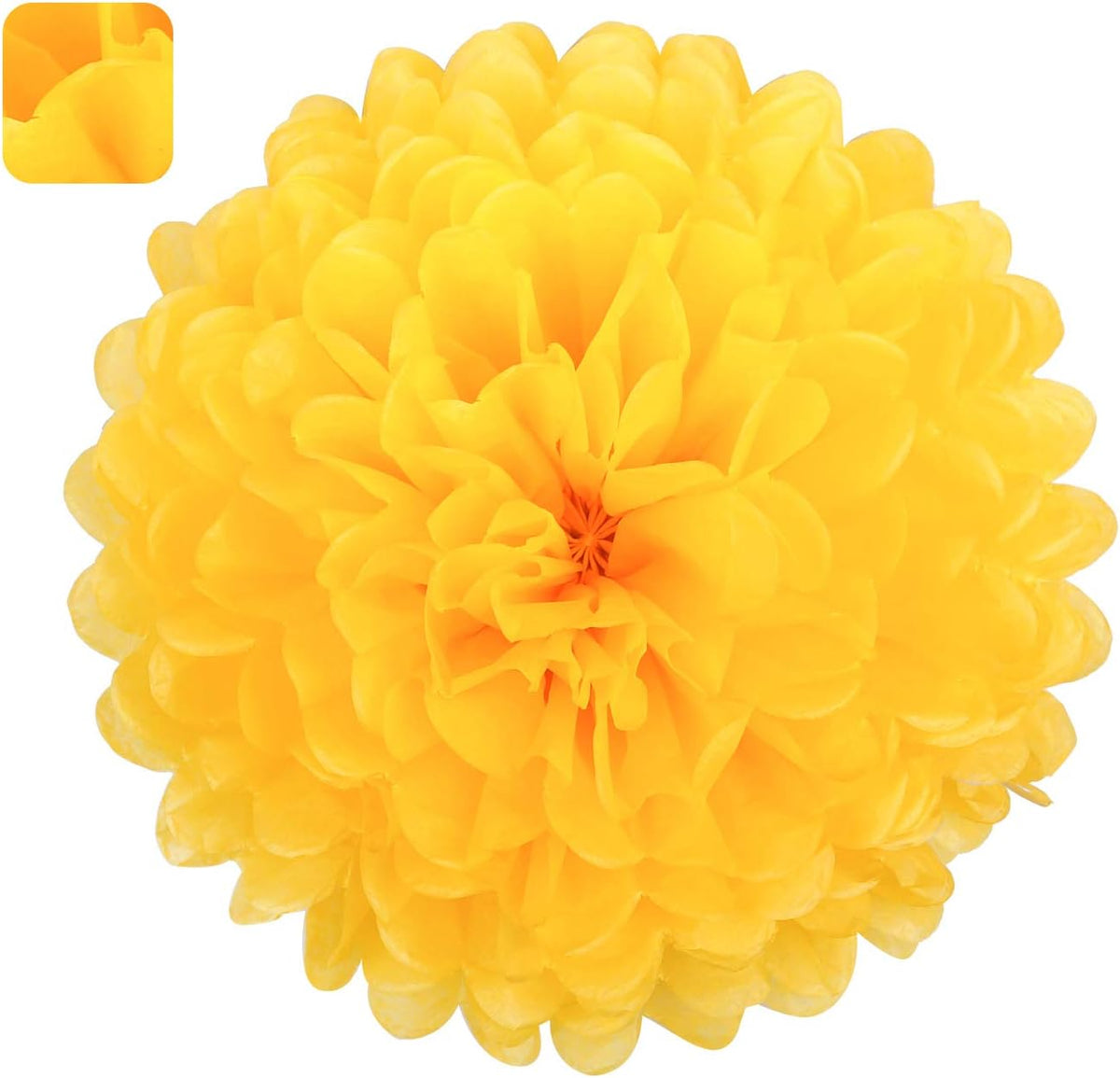 MISU 10" Yellow Tissue Pom Poms DIY Tissue Paper Flowers for Birthday Wedding Baby Shower Tea Party