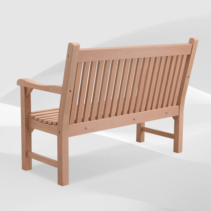 Psilvam 2-Person Poly Lumber Outdoor Bench with 700 Lbs Weight Capacity – Weatherproof Garden