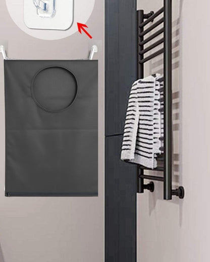 Hanging Laundry Hamper Bag – Space-Saving Dirty Clothes Storage with Free Adjustable Stainless