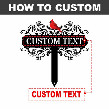 Personalized Metal Garden Signs, Custom Name Yard Stake Sign for House Outdoor Outside Decorative