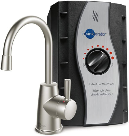 InSinkErator HOT250 Instant Hot Water Dispenser System, Single-Handle Faucet in Satin Nickel with