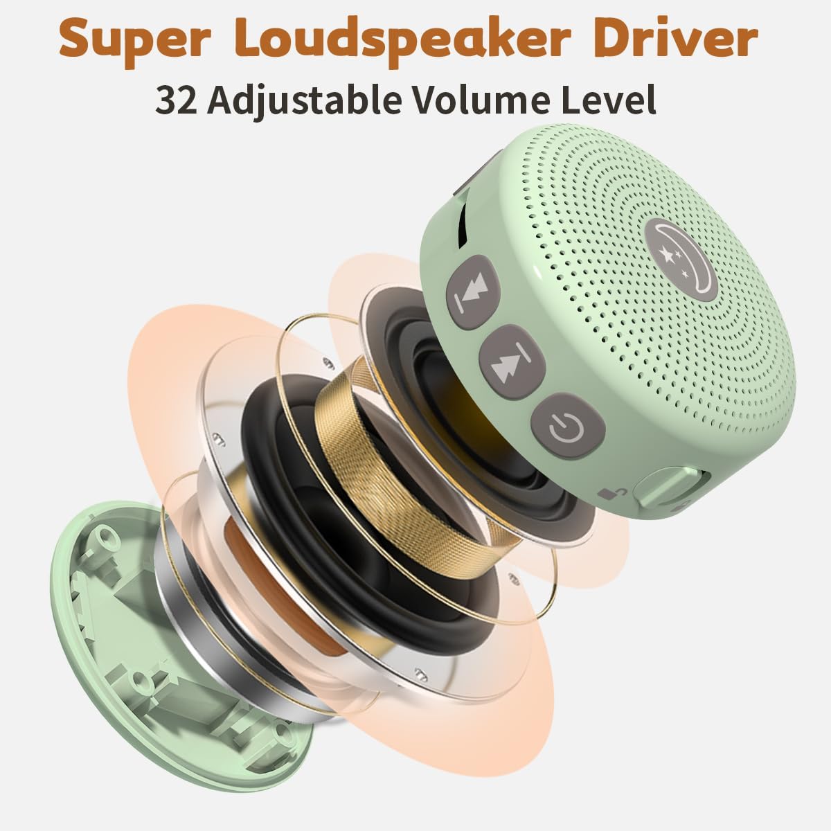 Sound Machine Mini Portable Baby White Noise Machine with 30 Soothing Sounds for Kids Adults