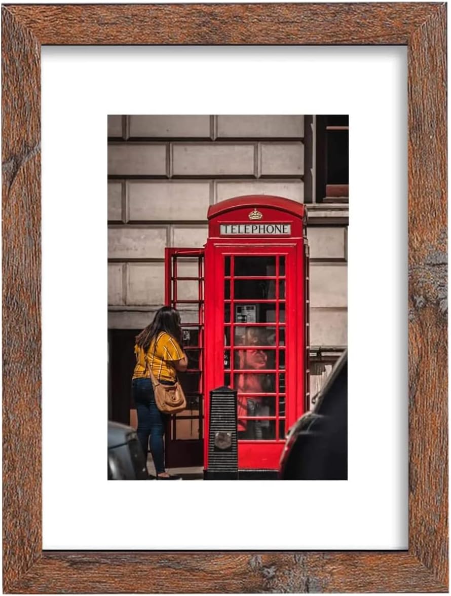 11x14 Picture Frame Set of 6, Display Pictures 8x10 with Mat or 11x14 Without Mat for Wall