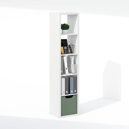 Furinno Cubic Extra Thick 5-Cube Closet Organizers and Storage, White