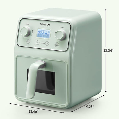 BUYDEEM F51 8-in-1 Air Fryer 4.2QT, Retro Countertop Airfryer Oven with Visible Window, Shake