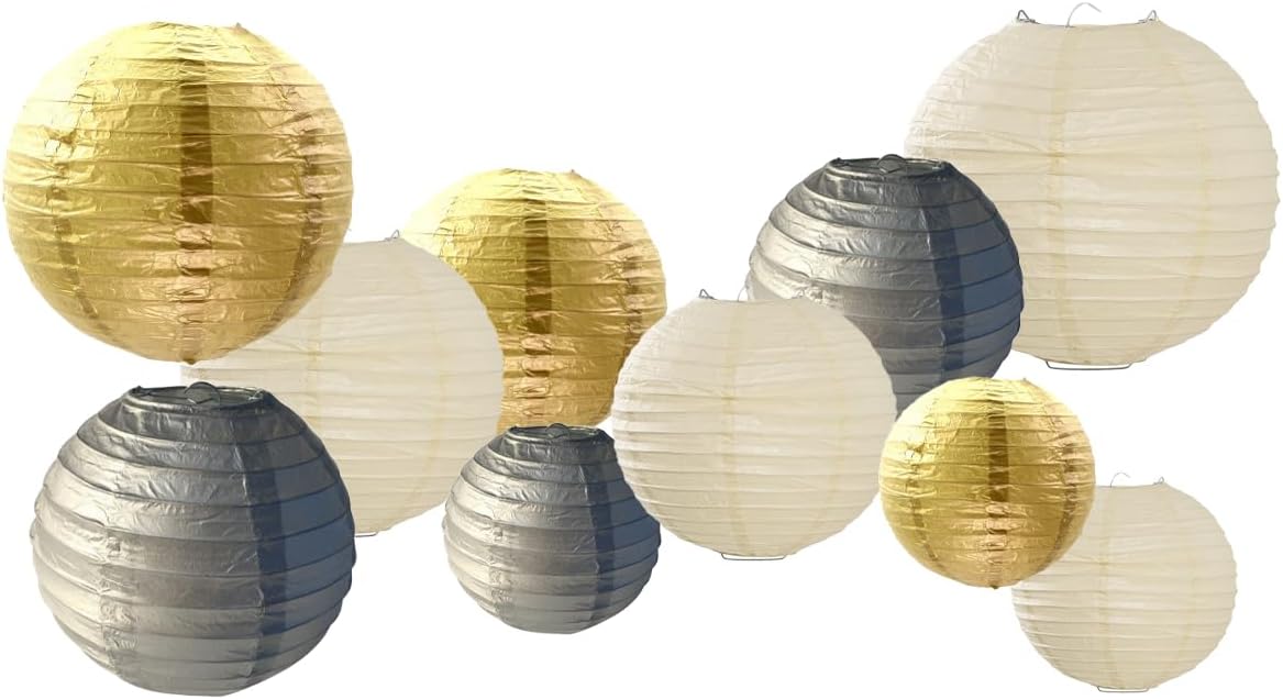 Paper Lanterns Decorations,Paper Hanging Decorations Ball Lanterns Lamps for Birthday Parties
