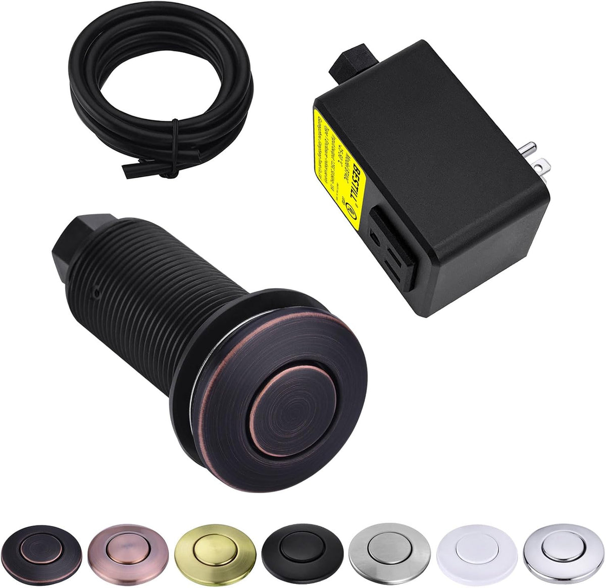 BESTILL Garbage Disposal Air Switch Kit-UL Listed, Cordless Sink Top Switch Button for Waste