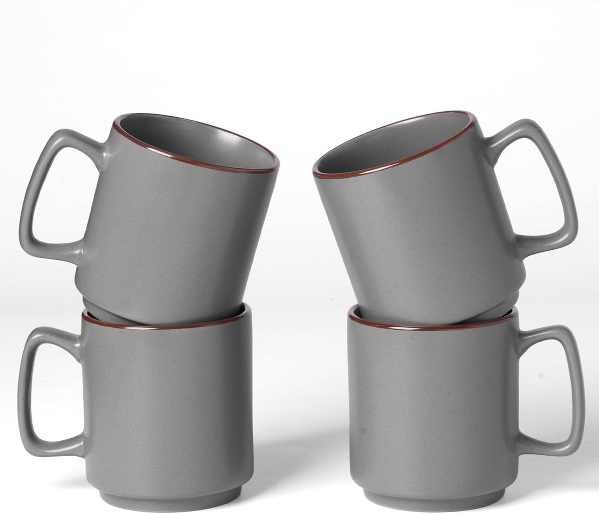famiware Coffee Mugs Set of 4, Nebula 14oz Coffee Mugs, Ceramic Cup Set with Handle for Latte, Tea